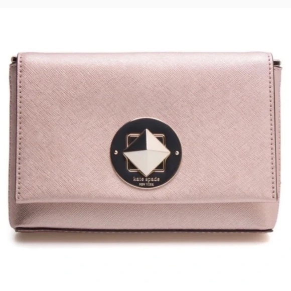 Kate Spade Newbury Lane Sally Crossbody Bag Metallic Rose Gold - Picture 1 of 13